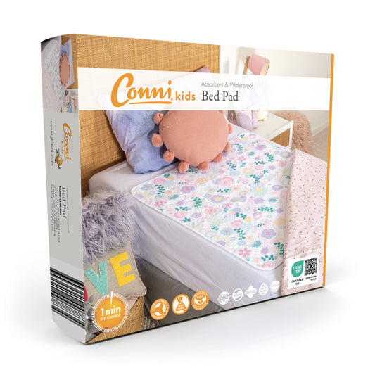 Kids Bettunterlage 95 x 85 cm, Blumenmuster